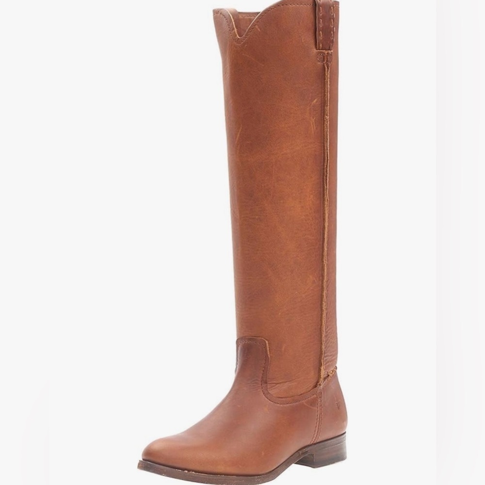 Frye Brown Leather Combat & Moto Boots